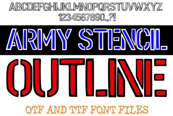 Army Stencil Outline: A Bold Typeface for Editorial Impact