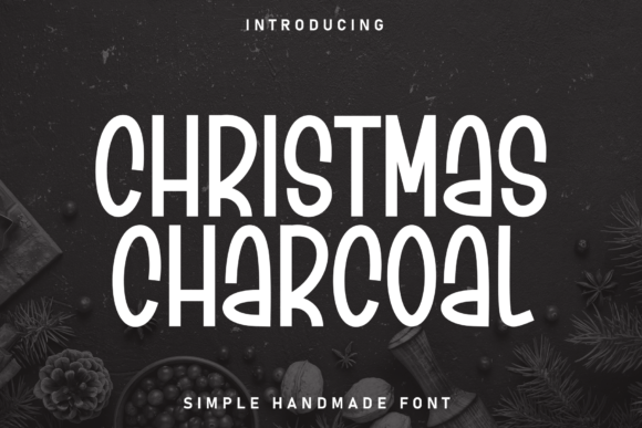 Christmas Charcoal: A Bold Display Font for Festive Designs