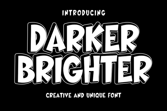 Darker Brighter: A Minimal Display Font for Editorial Design