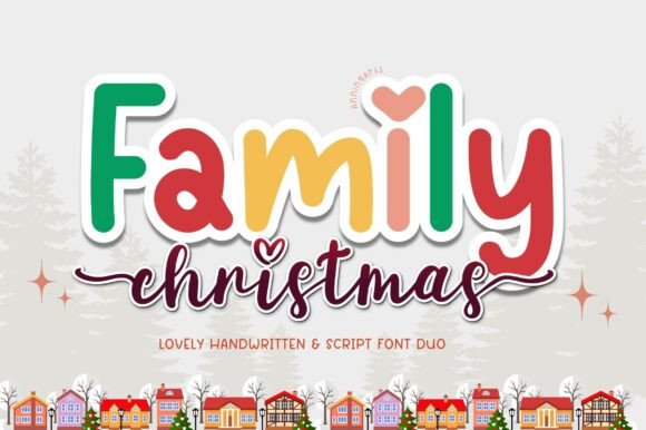 Family Christmas Duo: The Perfect Script Font for Holiday Crafts