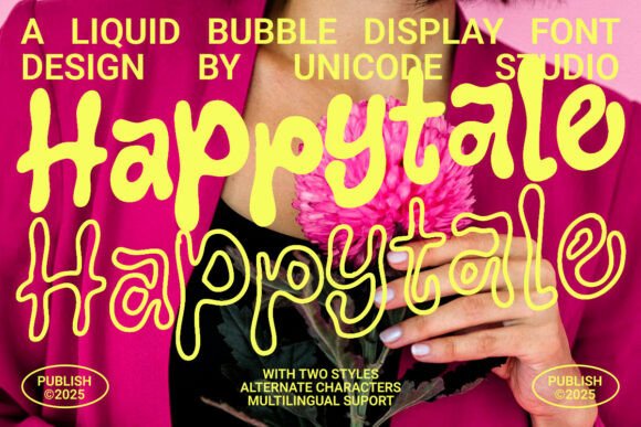 Happytale: A Playful Display Font for Bold Campaigns