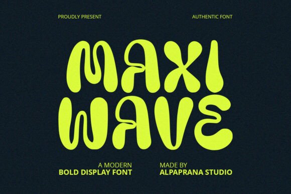 Maxi Wave: A Bold Display Font for Playful Campaigns