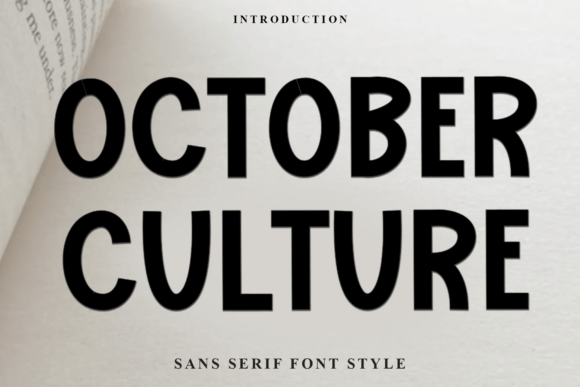 October Culture: A Festive Display Typeface for Holiday Designs
