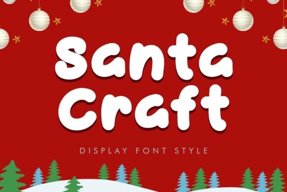Santa Craft: A Festive Display Font for Web Design