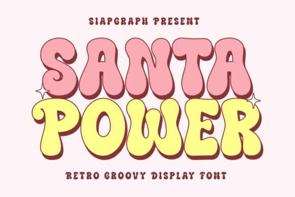 Santa Power: A Groovy Christmas Display Font for Makers