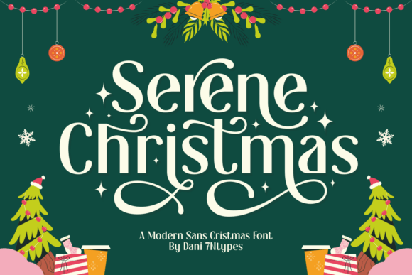 Serene Christmas: A Modern Display Font for Holiday Designs