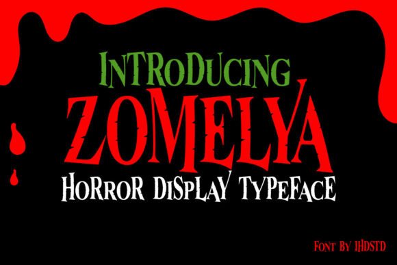 Zomelya: A Chilling Horror Display Font for Spooky Branding